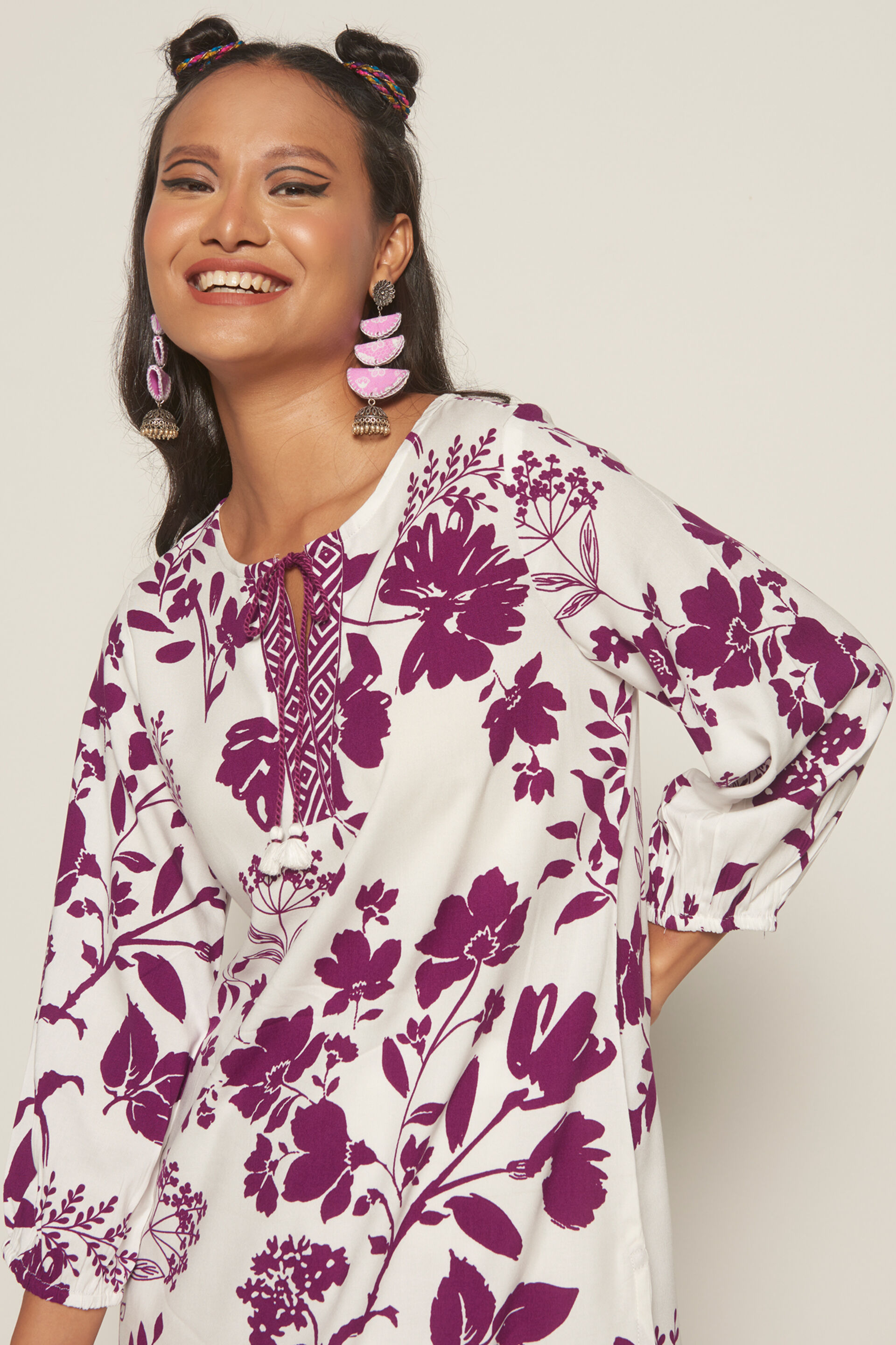 Tune Into Tunic Blooms, Purple, image 4